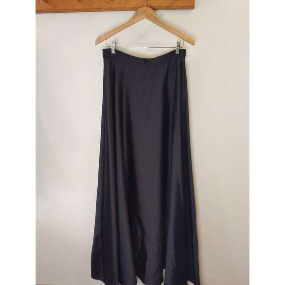 Tadashi Dresses & Skirts - Tadashi Black Maxi Skirt Size 14 USA Made Vintage Polyester Long Formal Evening